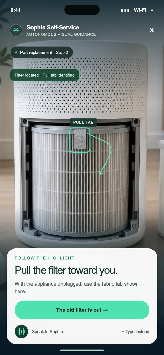 Illustrative air-purifier filter view