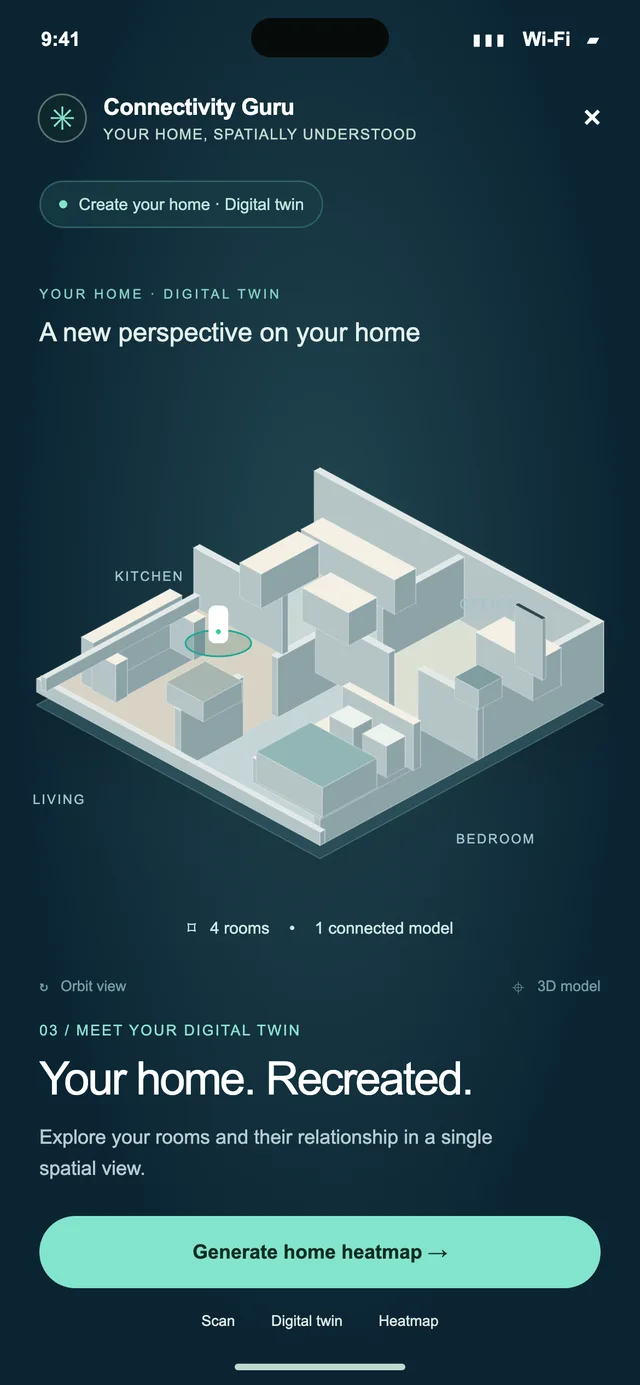Enlarged detail of the illustrative digital twin Illustrative product UI.