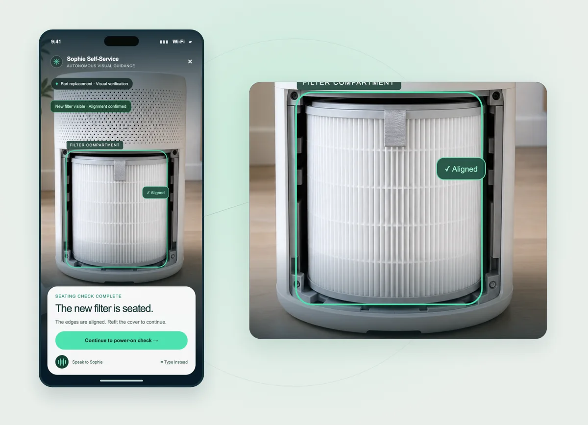 Adapt the journey through clear next steps. Illustrative product UI.