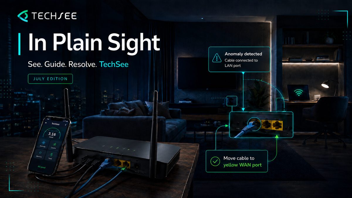 In Plain Sight. Visual Intelligence reveals a hidden router issue and guides the correct action.
